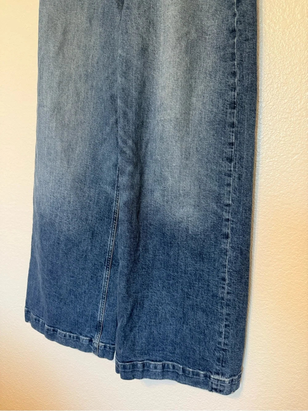 PAIGE Wide Leg High-Rise Blue Women's Jeans - Picture 8 of 13